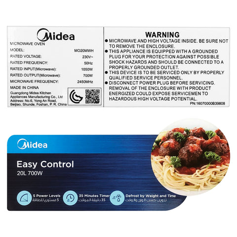 Microwave Oven (20L) - Asters Maldives