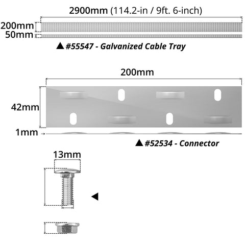 Cable Tray (9'6") - Asters Maldives