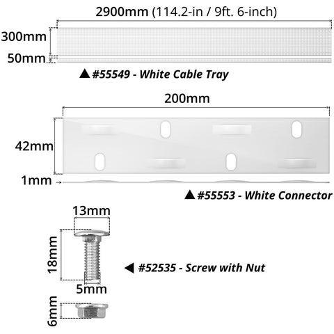 Cable Tray (9'6") - Asters Maldives