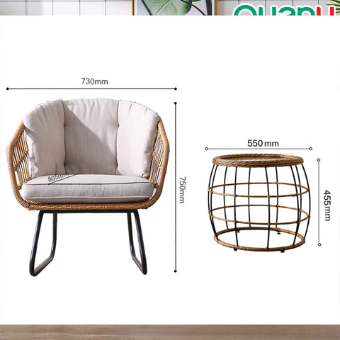 Lounge Chair Set (2 PCs) - Asters Maldives