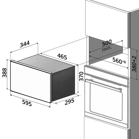Built-In Microwave+Grill Oven (20L) - Asters Maldives
