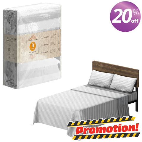Bedding Set, Stripe (Double) - Asters Maldives