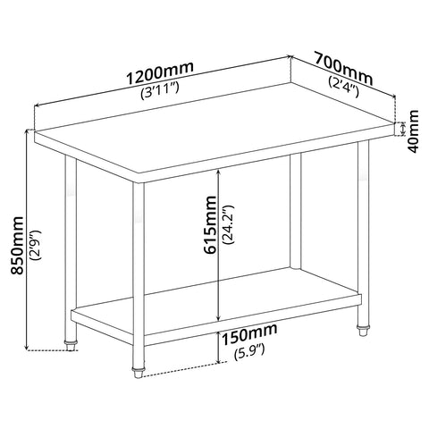 Kitchen Work Table - Asters Maldives