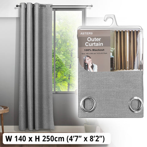 Blackout Curtain (140 x 250cm) - Asters Maldives