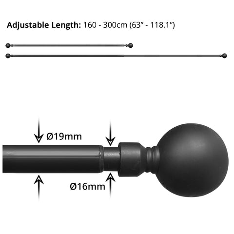 Curtain Rod (120-210cm) - Asters Maldives