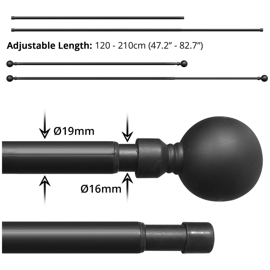 Curtain Rod (120-210cm) - Asters Maldives