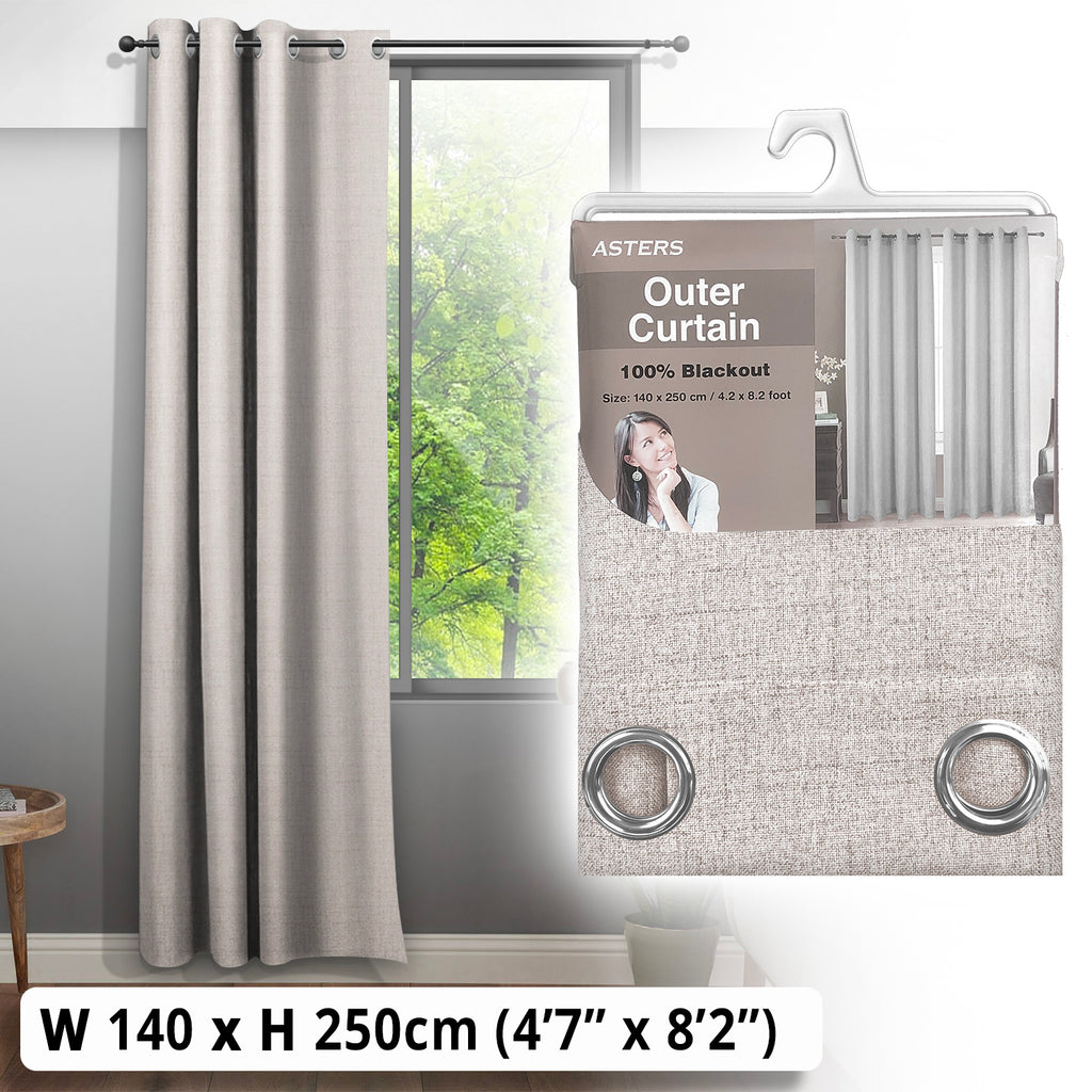 Blackout Curtain (140 x 250cm) - Asters Maldives
