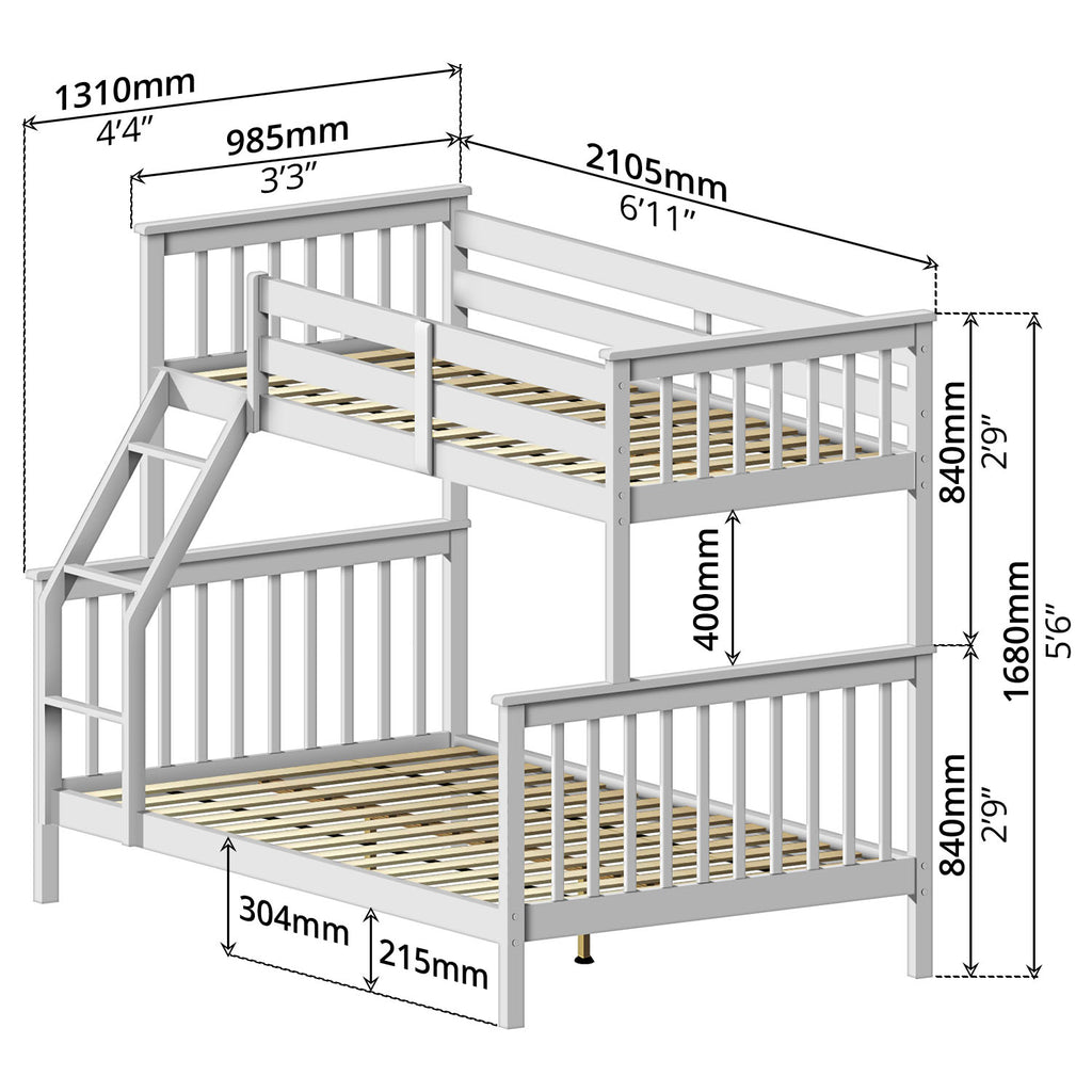 Bunk Bed (Single + Double) - Asters Maldives