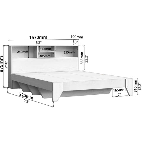 Bedroom Set + Mattress (4 PCs)