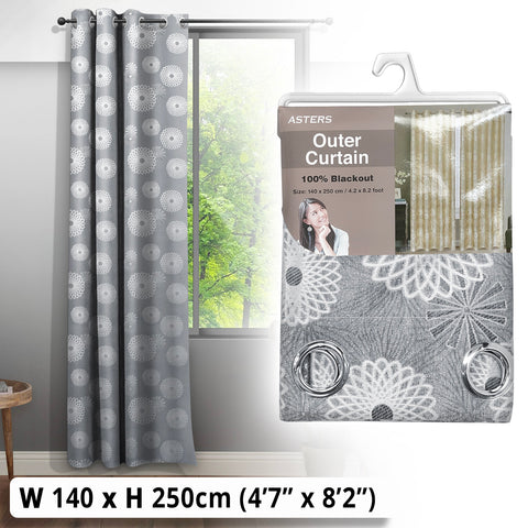 Blackout Curtain (140 x 250cm) - Asters Maldives