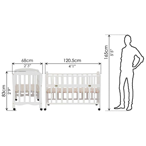Baby Cot with Foam Mattress - Asters Maldives