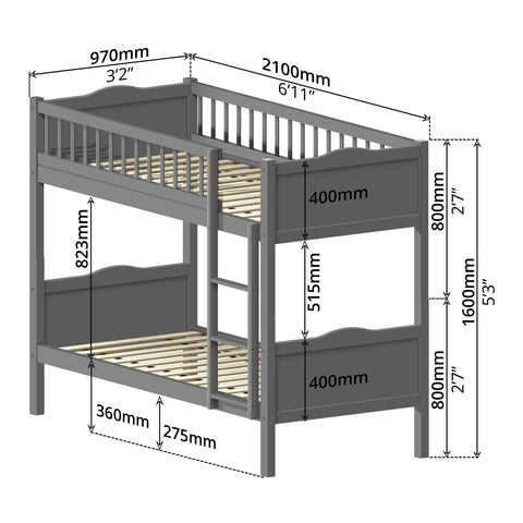 Bunk Bed (Single + Single)