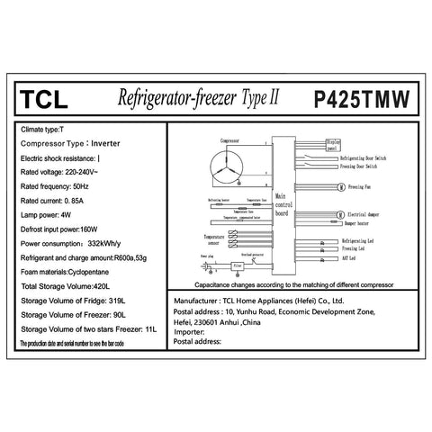 Refrigerator, Inverter (420L) - Asters Maldives