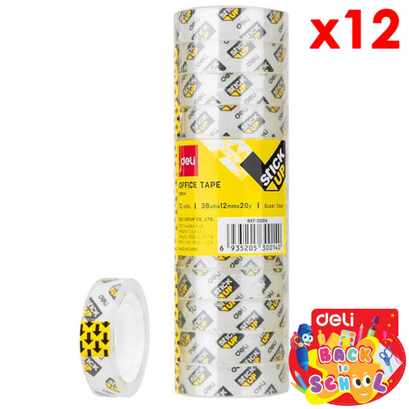 Cello Tape, 12 Rolls (12mm x 20y)