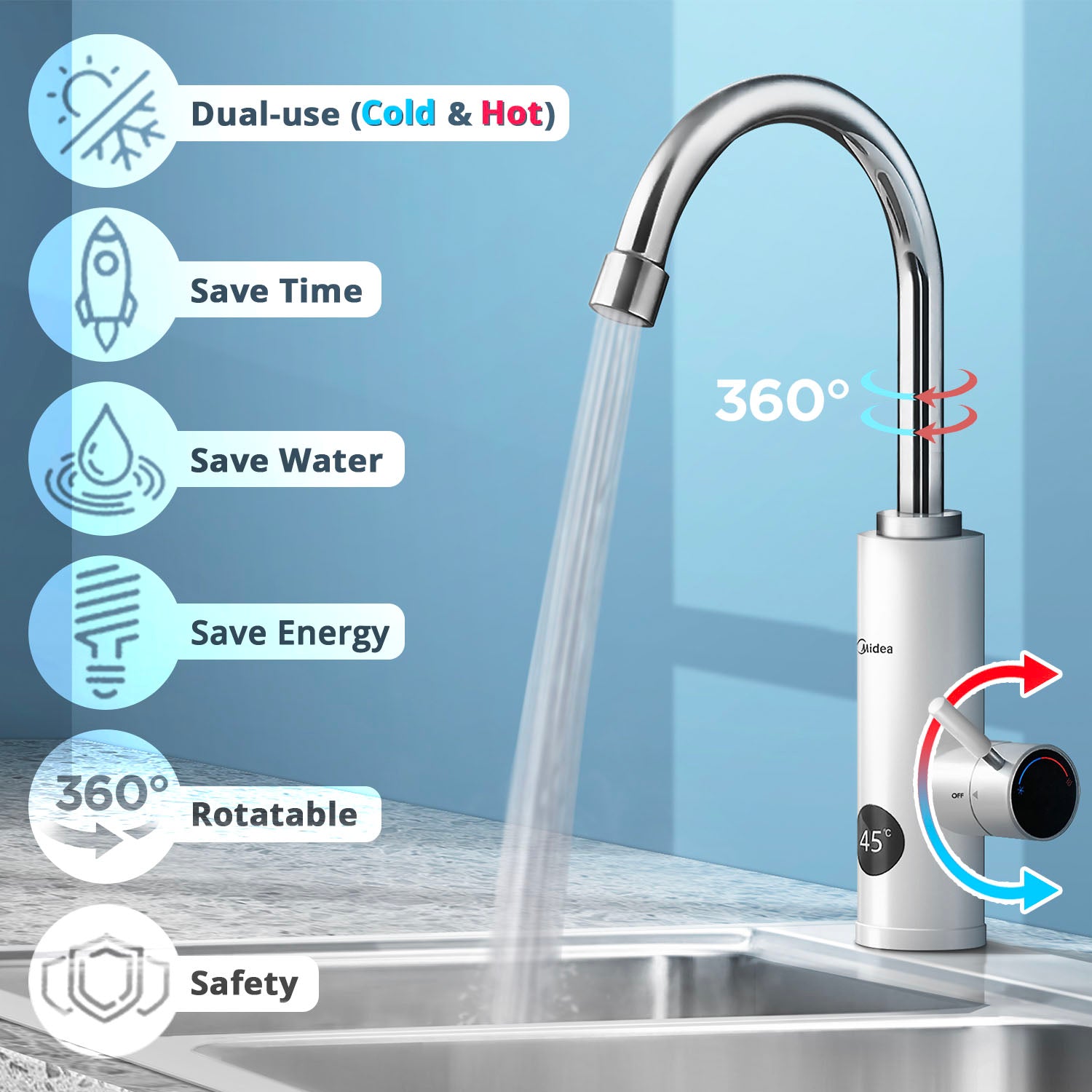 Kitchen Sink Tankless Water Heater Faucet Kitchen Instant Eectric