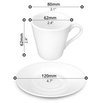 6-pcs Coffee Cup Set (90ml) - Asters Maldives