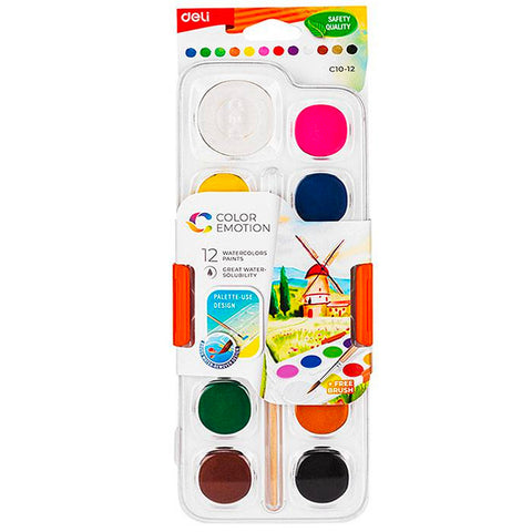 Water Color Cake Set (12 Colors) - Asters Maldives