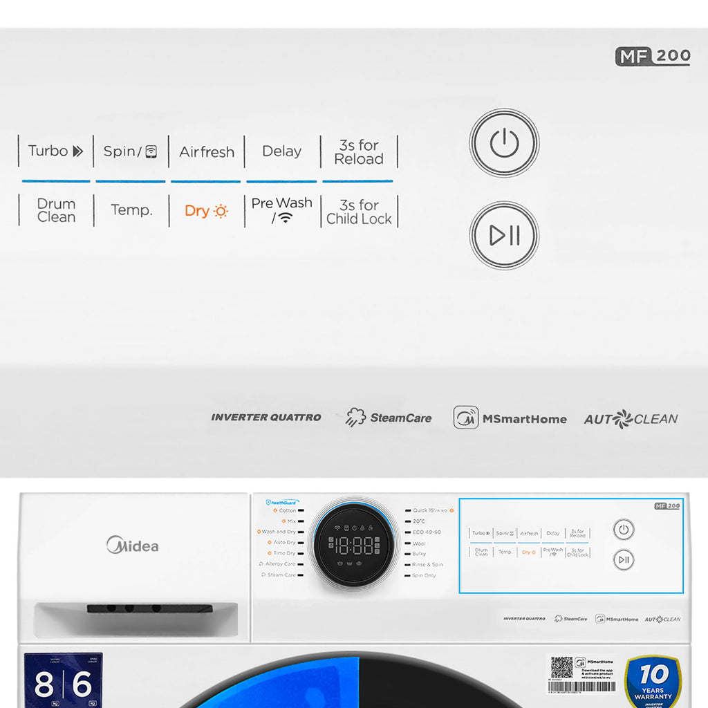 Washer & Dryer, Inverter (8kg) - Asters Maldives