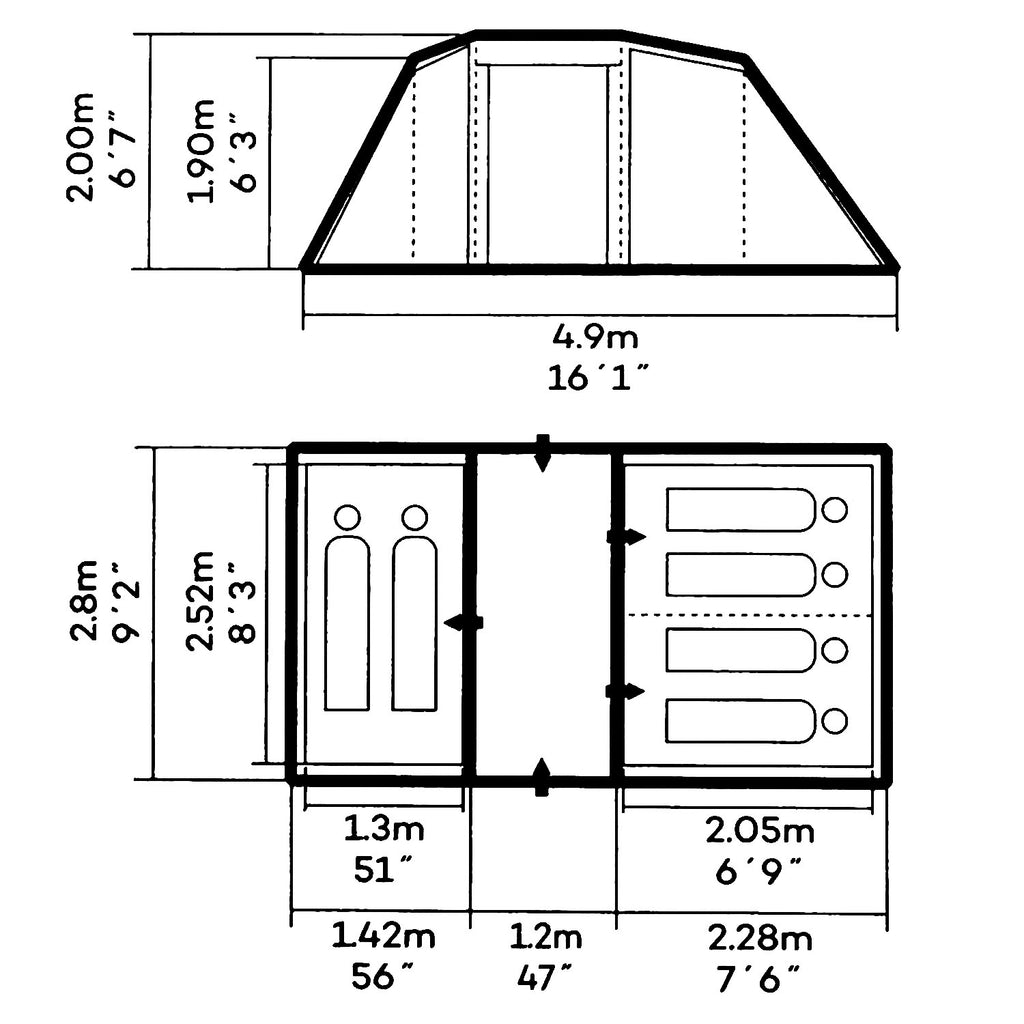 Camping Tent (for 6 People) - Asters Maldives