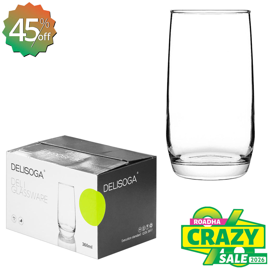 6-pcs Drinking Glass (360ml)
