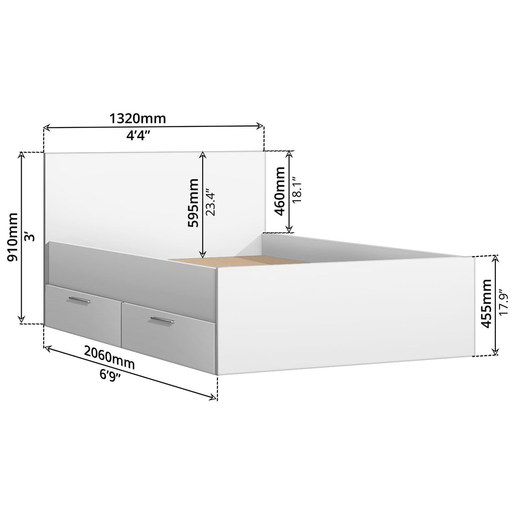 Double Bed (with 2 Drawers) - Asters Maldives