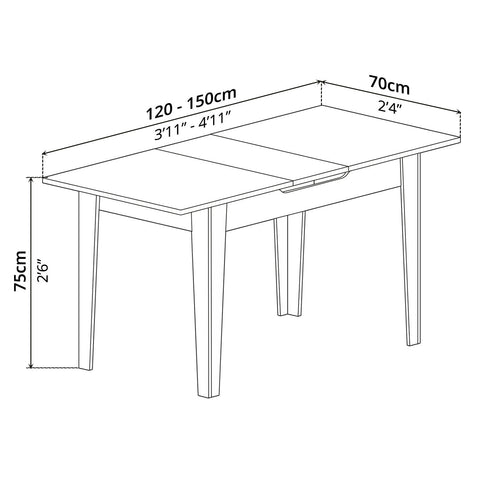 Dining Table (Extendable) - Asters Maldives