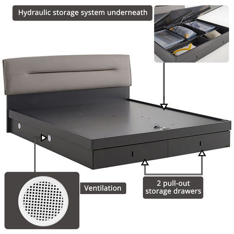 Storage Queen Bed - Asters Maldives