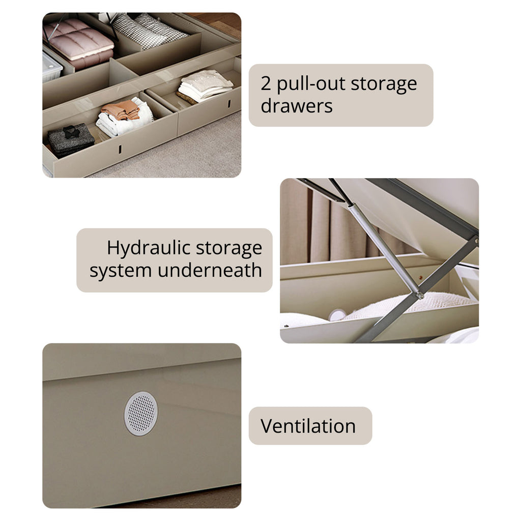 Storage Queen Bed - Asters Maldives