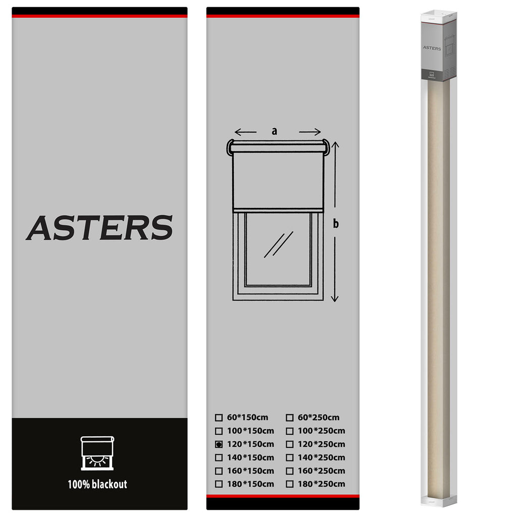 Blackout Roller Blind (120 x 150cm) - Asters Maldives