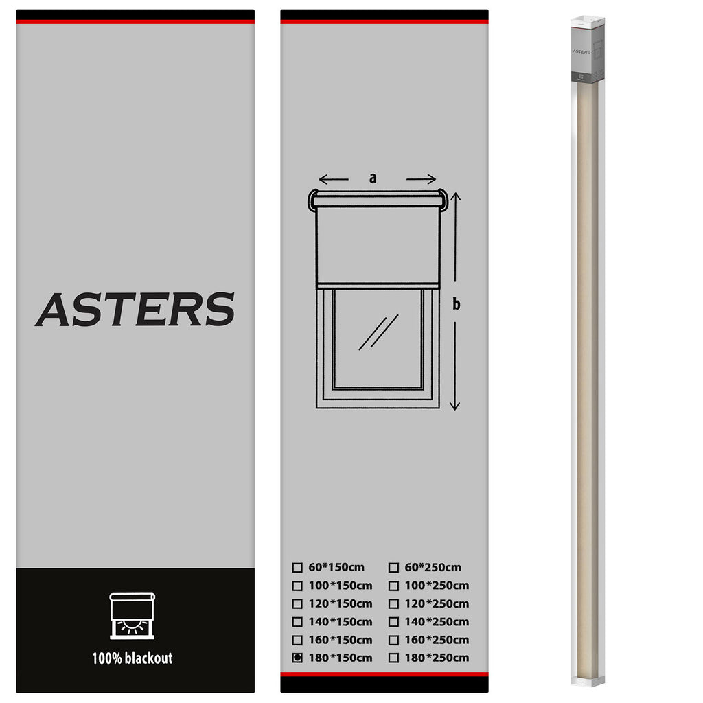 Blackout Roller Blind (180 x 150cm) - Asters Maldives