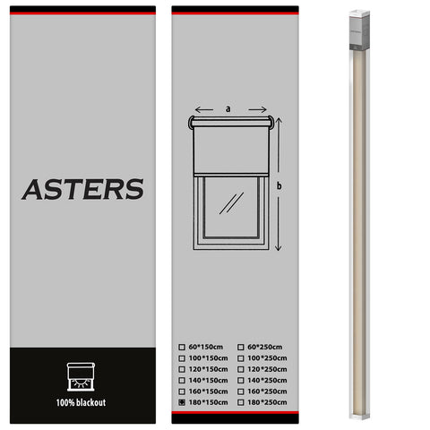 Blackout Roller Blind (180 x 150cm) - Asters Maldives