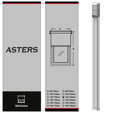 Blackout Roller Blind (120 x 250cm) - Asters Maldives