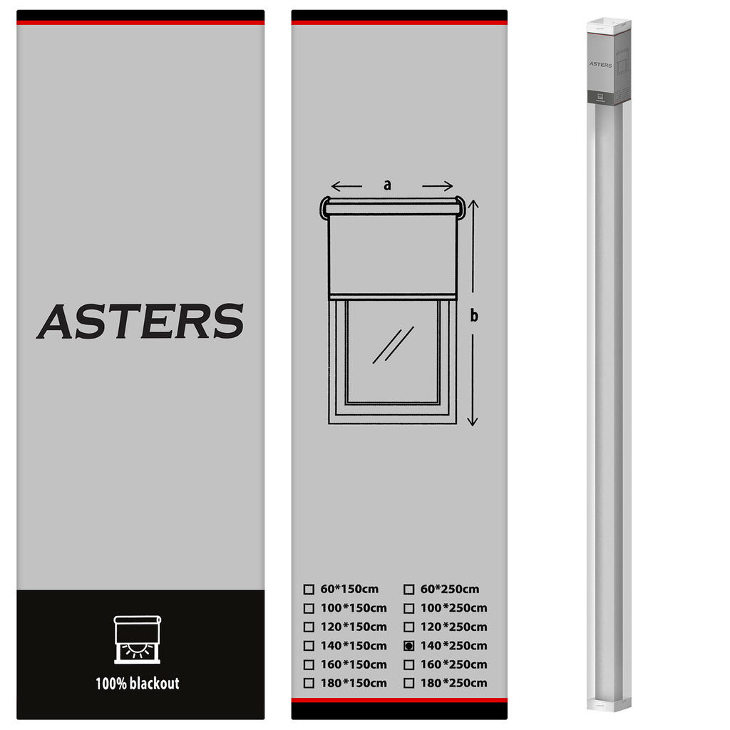 Blackout Roller Blind (140 x 250cm) - Asters Maldives