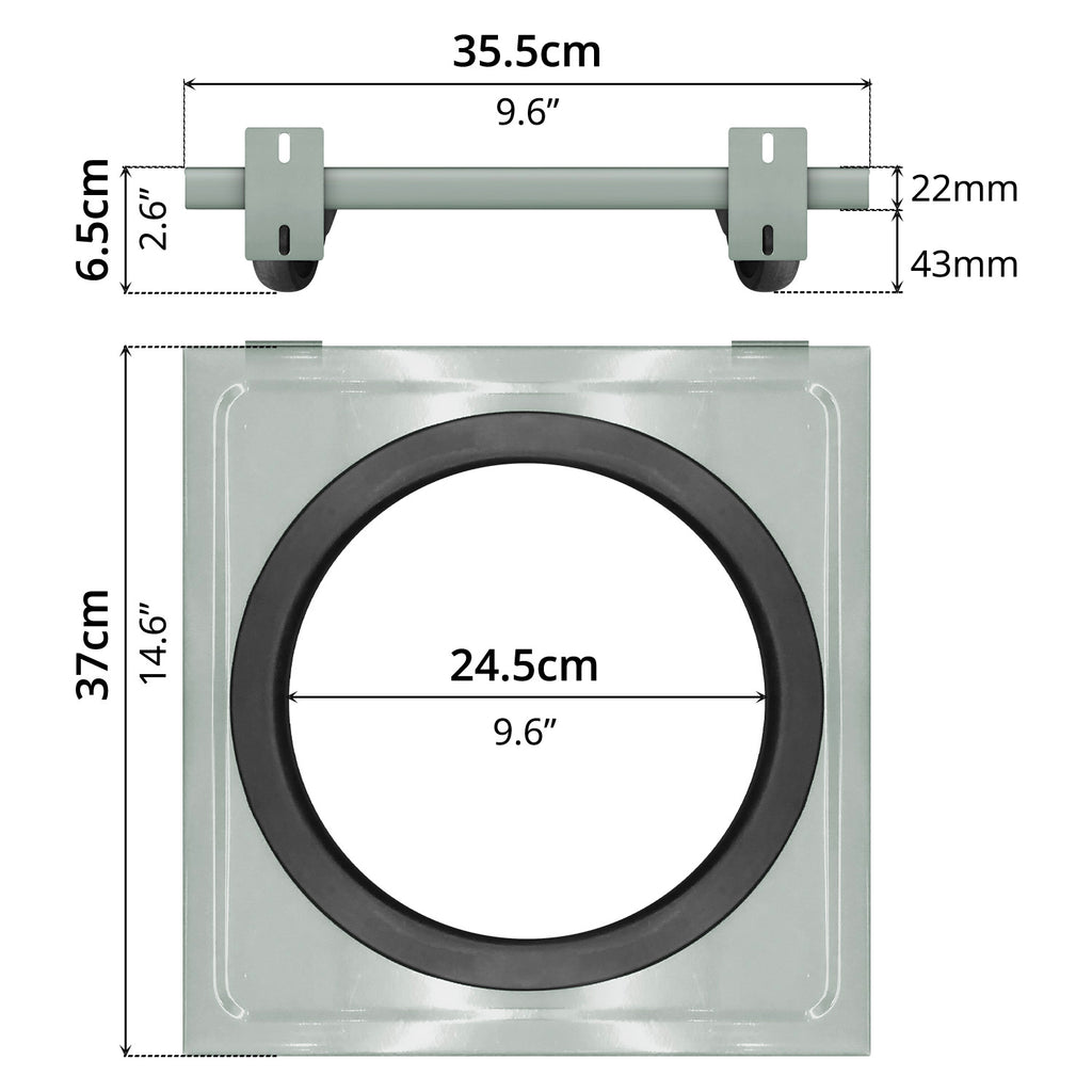 Wheeled Cylinder Tray - Asters Maldives