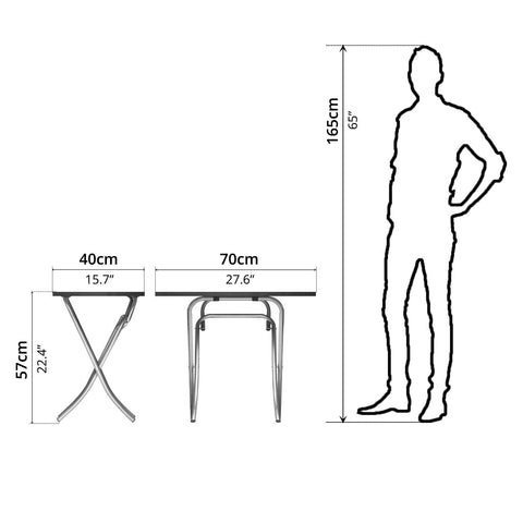 Folding Table (40 x 70cm) - Asters Maldives