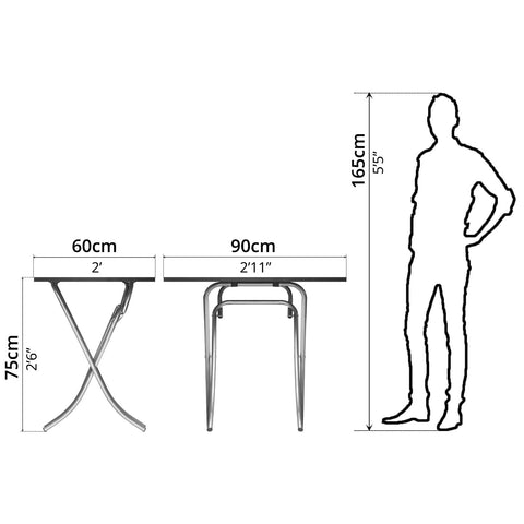 Folding Table (60 x 90cm) - Asters Maldives