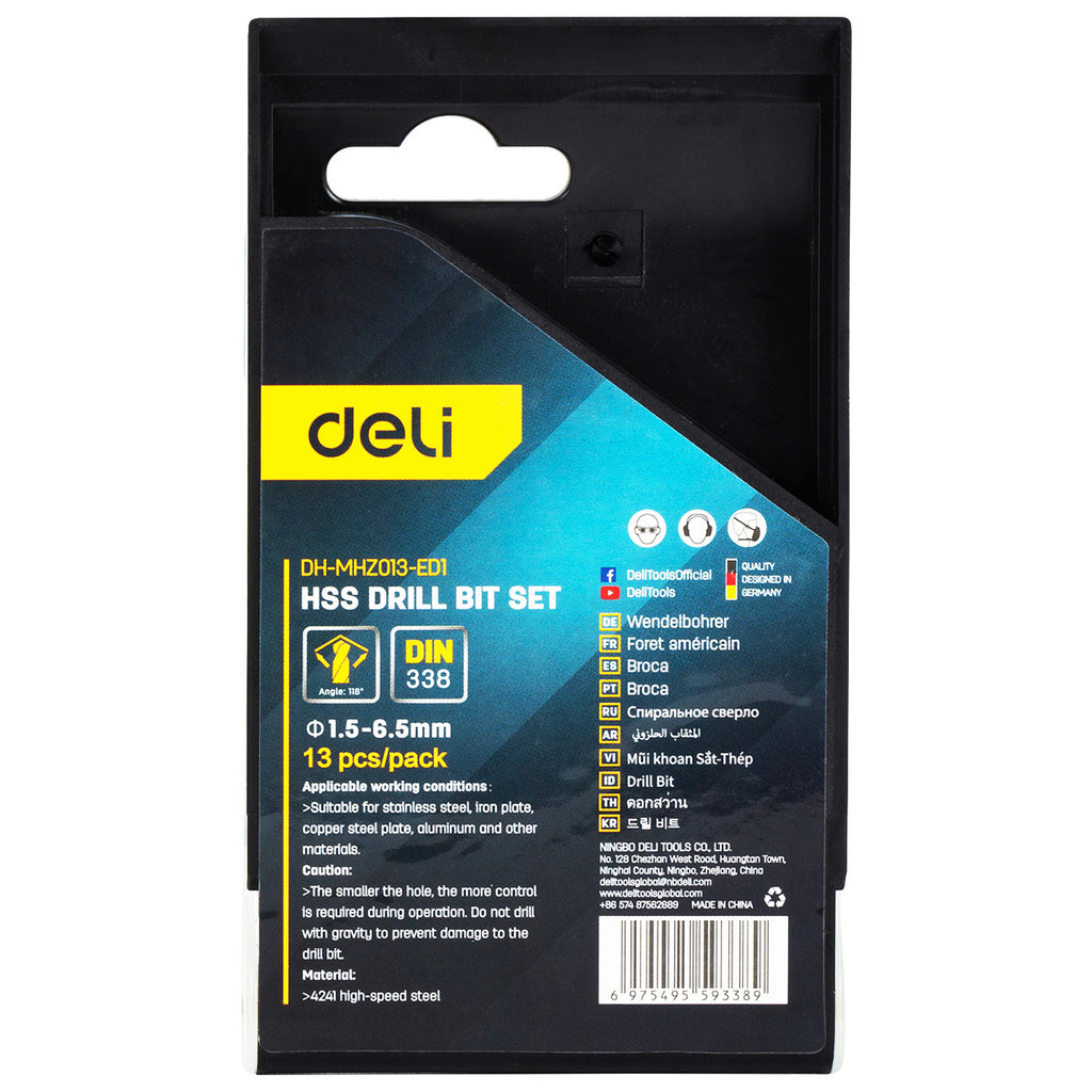 Drill Bit, Ø1.5 - 6.5mm (13 PCs) - Asters Maldives