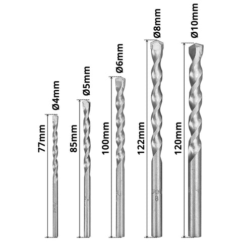 Drill Bit, Ø4 - 10mm (5PCs) - Asters Maldives