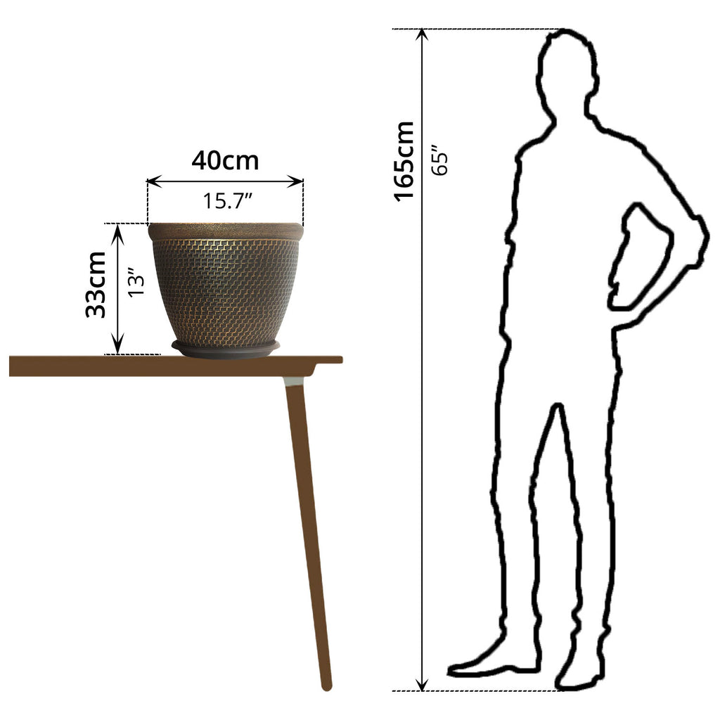 Plant Pot (Ø40 x 33cm) - Asters Maldives