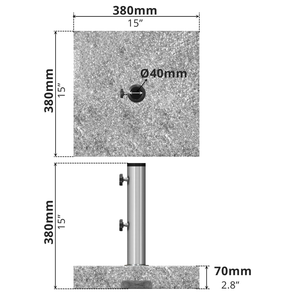 Umbrella Base (25kg) - Asters Maldives