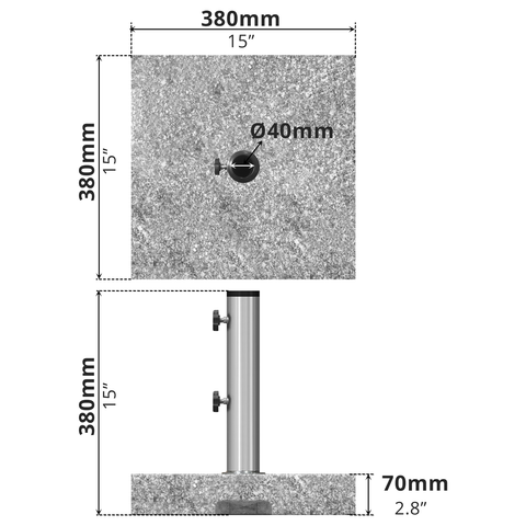 Umbrella Base (25kg) - Asters Maldives