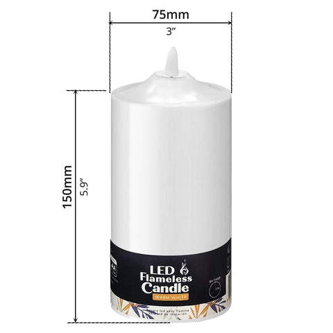 LED Candle (75 x 150mm) - Asters Maldives