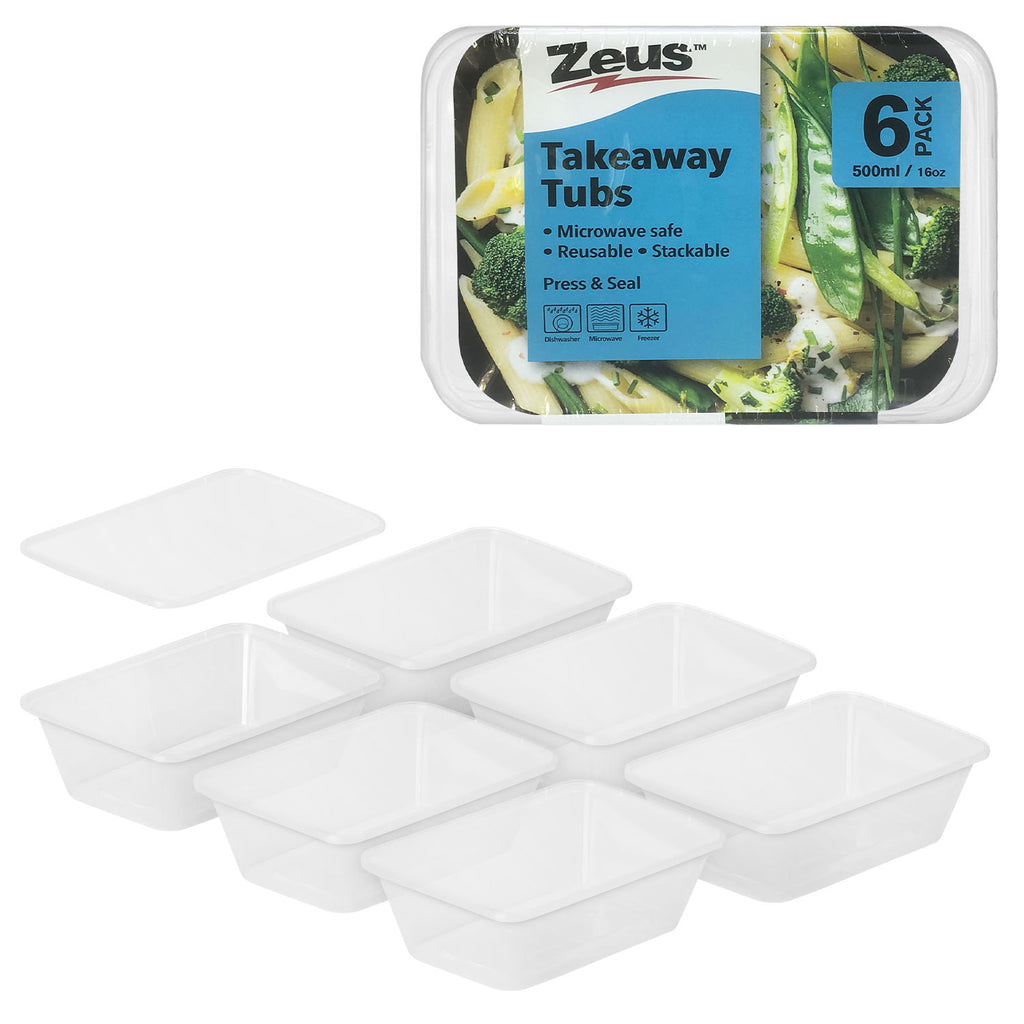 Food Container, 6PCs (500ml) - Asters Maldives