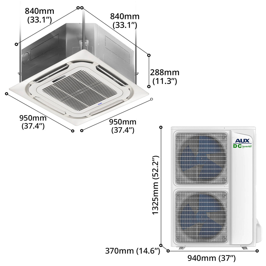 48000 BTU 8-Way Cassette AC (Inverter)