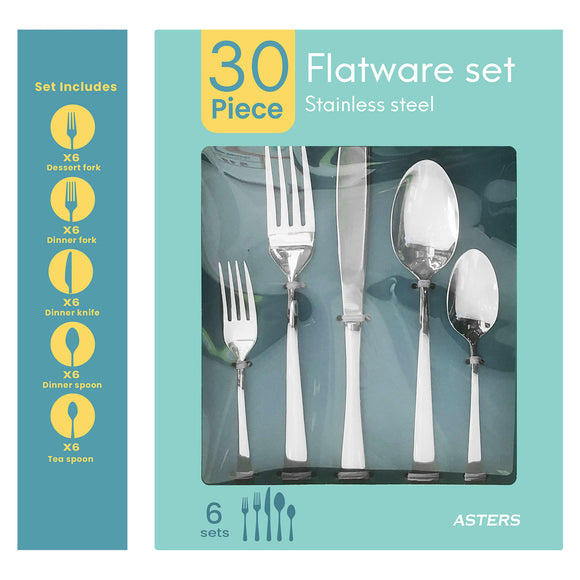 30-Pcs Cutlery Set - Asters Maldives