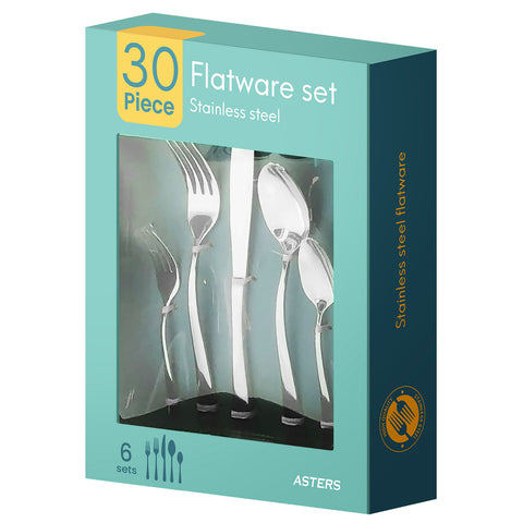 30-Pcs Cutlery Set - Asters Maldives