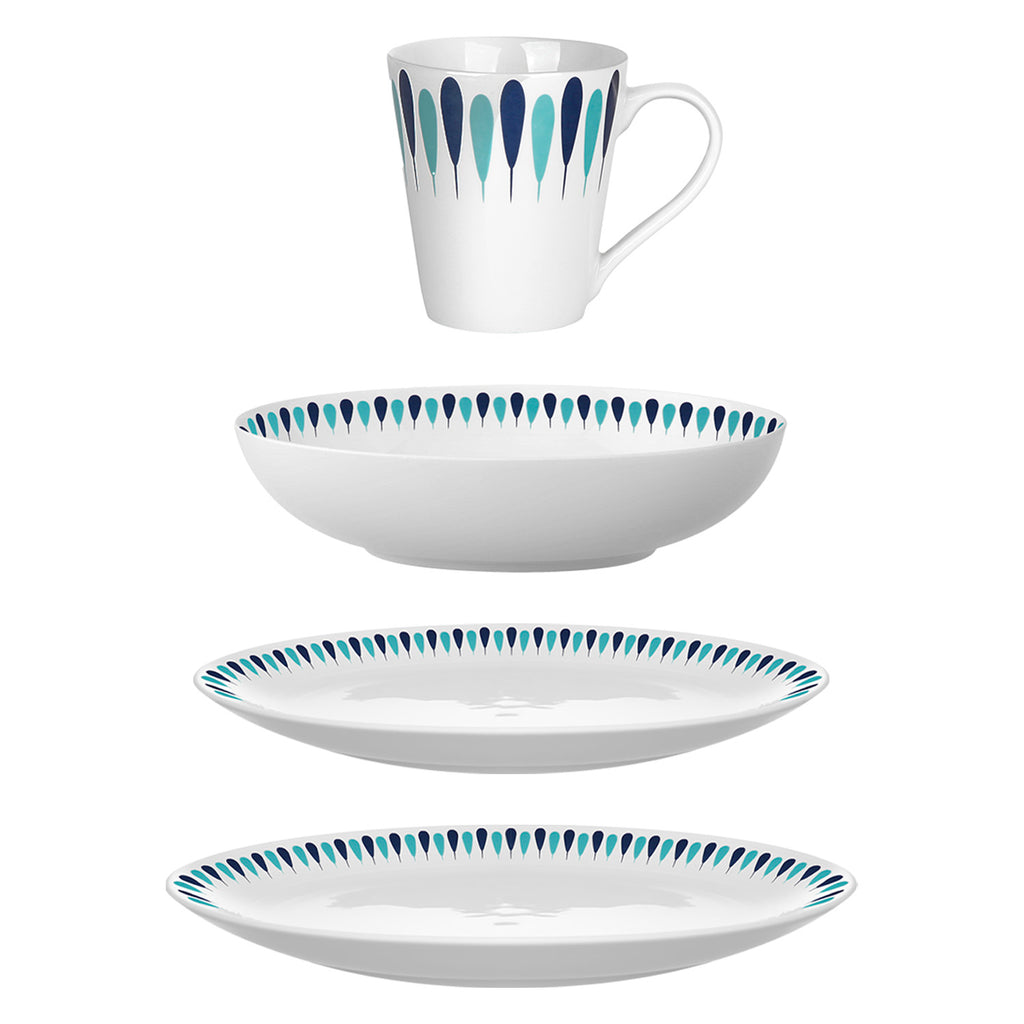 Dinnerware Set (16 PCs) - Asters Maldives