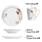 Dinnerware Set (12 PCs) - Asters Maldives
