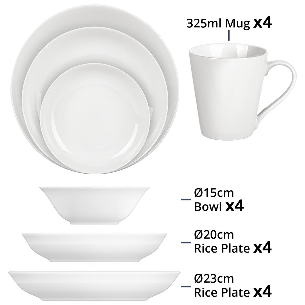 Dinnerware Set (16 PCs) - Asters Maldives