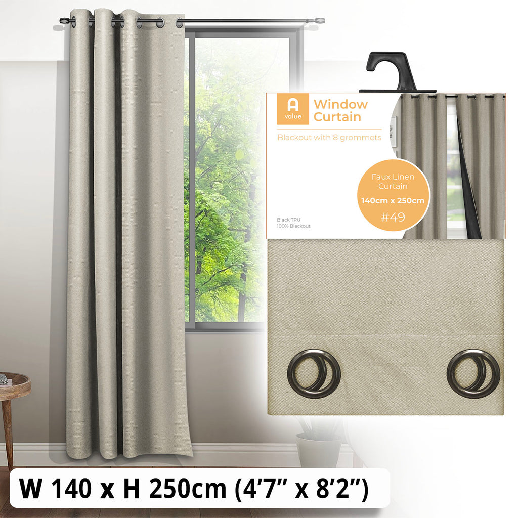 Blackout Curtain (140 x 250cm) - Asters Maldives